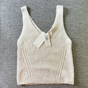 EZ Supply Evianna Cream Knit Tank Top, NWT, Size XS